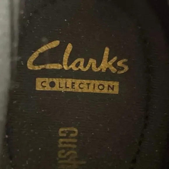 Clarks Women’s Enfield Tess Black Leather Block Heel Ankle Boots Size-8.5Wide - Picture 9 of 9